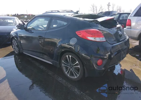 2016 Hyundai Veloster Turbo z USA, uszkodzony, nr VIN KMHTC6AE7GU282489